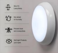 E27 3000K LED Tri-proof Modern IP65 Luz de techo impermeable con sensor de movimiento para baño y uso en exteriores 15W AC
