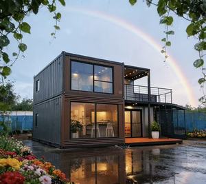 Lussuosa Casa Container a Due Piani con Negozio e Caffetteria Integrati, Design Cinese, Costruzione in Acciaio e Pannelli Sandwich - Product Image 3