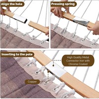 Hamac de barre incurvé Portable de haute qualité pour intérieur extérieur matelassé bois métal pour 2 personnes pour chambre salle de sport salon jardin