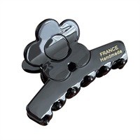 Barrette à cheveux en acétate écologique - Clip floral de 6 cm pour filles, accessoires pour cheveux avec logo personnalisé