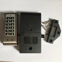 Serrure de tiroir numérique intelligente sans clé en acier inoxydable brossé pour salle de bain, système de verrouillage à code par bouton-poussoir, alimenté par batterie