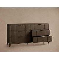 Armoire de rangement en bois pour salon, meuble en bois massif, commode à 6 tiroirs pour chambre à coucher