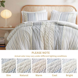 Ensemble de couette 3 pièces ensemble de taies d'oreiller brodées en <span class=keywords><strong>boule</strong></span> 3D ensemble de housses de couette tuftées taies d'oreiller - Product Image 6