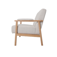 Canapé moderne en tissu à deux places avec pieds en bois pour salon, mobilier de maison