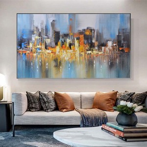 Affiche de construction de ville moderne à la mode, <span class=keywords><strong>peinture</strong></span> à l'huile abstraite, imprimés, images d'art murales pour salon, décor de maison - Product Image 6