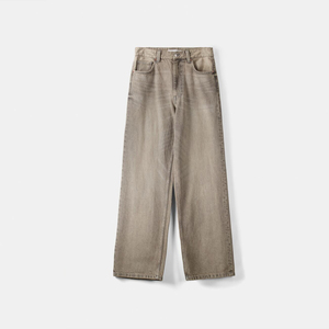 Pantaloni Jeans 2024 moda marrone <span class=keywords><strong>chiaro</strong></span> stile da <span class=keywords><strong>uomo</strong></span> Jeans personalizzati di alta qualità Jeans Super larghi da <span class=keywords><strong>uomo</strong></span> - Product Image 5