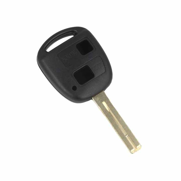 2 Button Remote Key Shell Blank with TOY48 Blade Battery on Circuit Board Without Transponder for Lexus Toyota Yaris Aygo Auris
