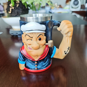 Taza de Resina Personalizada 3D de Popeye, Taza de Café Creativa, Regalo Artesanal - Product Image 3