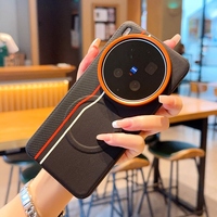 Étui de téléphone en cuir magnétique à trou large avec empiècements contrastants pour Vivo X300 Ultra, X300 Pro, X300S, X200 Pro, X100 Pro
