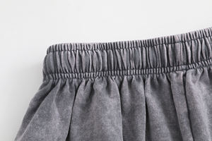 Personalizado 100% algodón Casual Streetwear pantalones cortos de sudor hombres sudor corto desgastado Vintage ácido lavado pantalones cortos - Product Image 4