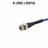 Câble BNC mâle-mâle RG142 blindé plaqué argent, cordon coaxial RF flexible DC-6GHz pour instrument de test et communication radio