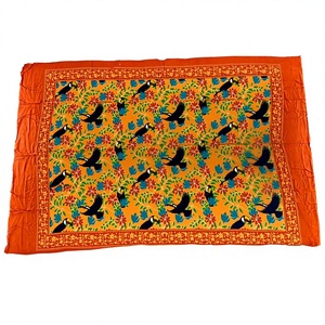 Floral Printed Cotton <b>Sarong</b> Pareo Traditional Asian Pacific Islands Beach Cover Up Unisex Adult Summer Wear - Product Image 1