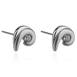 Hermosos Pendientes de Acero Inoxidable con Forma de Gota de Agua y Letra, Pendientes de Zirconia Cúbica con Baño de Luna para Mujer, Estrella de Diamantes - Product Image 1