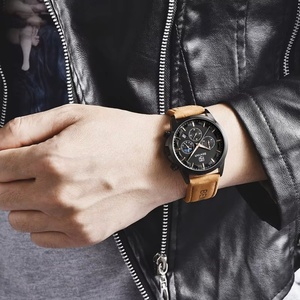 BENYAR Top Brand Luxury Men Quartz Watches 30M Waterproof Leather Watch for Men Casual <b>Automatic</b> Date Clock Relojes - Product Image 6