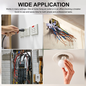 Kit profesional de localizador de disyuntores para electricistas – Receptor, Modo Inteligente AI, Prueba de tiempo de disparo GFCI, CA 90-230V - Product Image 2
