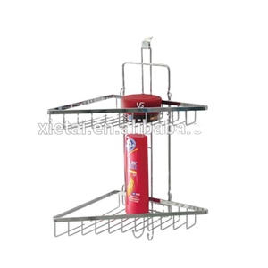 Venta al por mayor banyo aksesuarlari 2 de pared de baño estante de alambre de baño estante de almacenamiento - Product Image 1