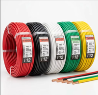 Cable de Construcción THHN THWN-2 600V con Aislamiento de PVC y Nylon, Cobre Trenzado, Calibre 14AWG-1/0 90 ° C Seco 75 ° Bandeja Portacables Ignífuga para Ambientes Húmedos