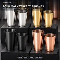 Ensemble de shakers Boston avec logo personnalisé 700 ml 600 ml, fabricant d'articles de bar OEM à marque privée avec emballage personnalisé