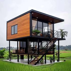 Maison préfabriquée modulaire portable de luxe <span class=keywords><strong>sur</strong></span>élevée, idéale pour les vacances, bureau ou petit logement - Product Image 1