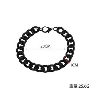 Pulsera de Cadena Dorada Tiyo para Hombre, Diseño Geométrico Hexagonal, Aleación de Zinc, Joyería de Moda, Estilo Hip Hop, Pulsera de Eslabones Anchos - Product Image 5