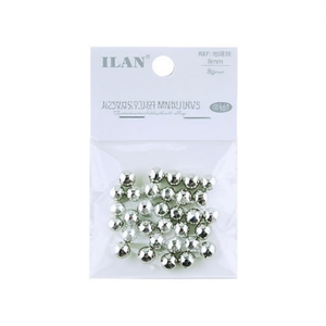 Perline Metalliche ILAN 8mm Argento per Creazione di Gioielli e Accessori - Product Image 2