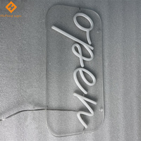 Lettres en néon en silicone flexible lumineuses de haute qualité personnalisées, enseigne ouverte en néon LED
