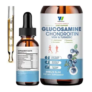 Adult Vitamins Glucosamine Chondroitin MSM Liquid Drops with Turmeric Boswellia Quercetin Bromelain Not for Pregnant Women
