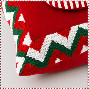 Plaid décoratif personnalisé en polyester et coton écologique, brodé Père Noël rouge et vert, doux et moelleux, unisexe, pour tous les âges - Product Image 5