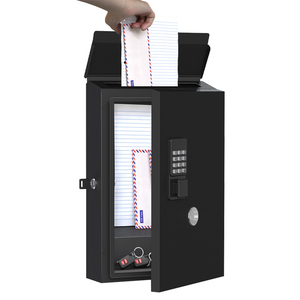 Boîte aux lettres murale moderne et étanche pour l'extérieur avec serrure numérique intelligente Boîte aux lettres en métal - Product Image 1