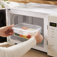 Boîte de conservation alimentaire en verre borosilicate avec valve d'air brevetée, compatible micro-ondes, boîte bento pour la préparation des repas, personnalisable