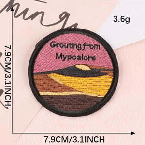 하이 퀄리티 라운드 자수 의류 액세서리 야외 등산 하이킹 패치 리온 - Product Image 6