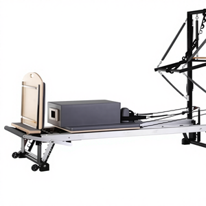 MJDフィットネス 耐久性のある調整可能な2-in-1多機能ピラティスリフォーマーベッド 家庭用ジムとピラティススタジオ用家具 - Product Image 1