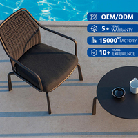 Ensemble de meubles d'extérieur en rotin PE moderne et élégant, canapés de jardin profonds et durables pour patio et jardin