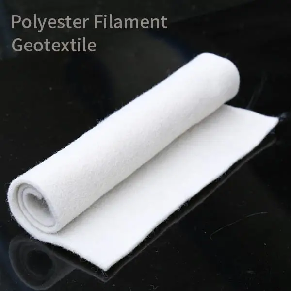 Factory PP Long or short fibers Nonwoven needle punched Polyester Geotextile Non woven Geotextile for road