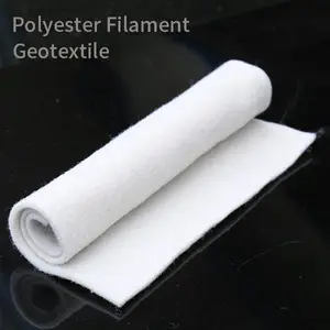 Fábrica PP Fibras longas ou curtas Geotêxtil de poliéster perfurado com agulha não tecido Geotêxtil não tecido para estradas