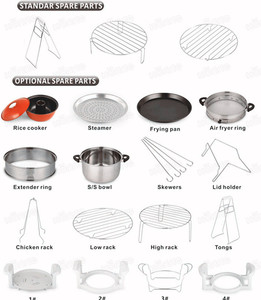 7L Multifunctional Air Fryer Visible <strong>Cooker</strong> Convection <strong>Halogen</strong> Oven with Free Accessories - Product Image 6