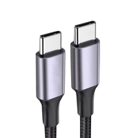 Câble de charge rapide USB Type-C vers Type-C tressé en nylon 60W 1m pour iPhone 16/15 Pro Max, tablettes, montres connectées, téléphones Android