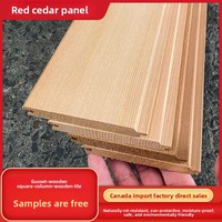 Plaque de finition en cèdre rouge canadien pour sauna, panneau mural et de plafond en bois anticorrosion, pour salle de vapeur, balcon, loft