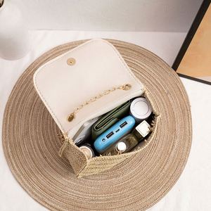 Bolsos de Mujer Trenzados de Moda 2023, Bolsos de Hombro con Cadena Oblicua, Bolsos de Mano Pequeños de Paja Sintética para Maquillaje, Venta al Por Mayor - Product Image 6