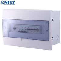 Boîtier de distribution électrique CNFLY DB pour éclairage 9W 12W 16W 24W 125A avec disjoncteur différentiel MCB, personnalisable