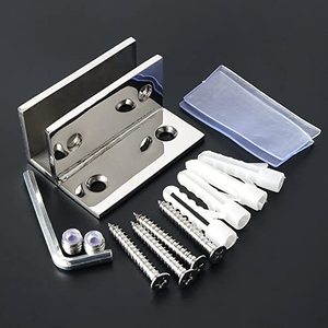 Giá đỡ kệ kính hình chữ nhật không khung có thể điều chỉnh với chân, kẹp chắc chắn, kẹp kệ bằng thép không gỉ SUS 304 mạ crôm - Product Image 3