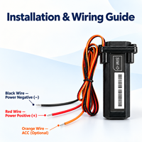 Traceur filaire GT02 IP67 étanche 4G multi-bandes GPS+Beidou, alarme ACC, localisateur en temps réel pour la gestion de flotte automobile et moto