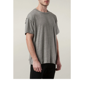 Fourniture directe T-Shirt col rond pour hommes de haute qualité 100% coton Spandex grande taille personnalisé coupe d'été respirant Logo tricoté blanc - Product Image 4