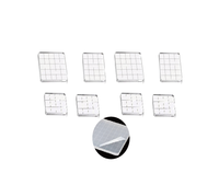 8 blocs de tampons en acrylique transparent avec lignes quadrillées pour le scrapbooking et le stamping