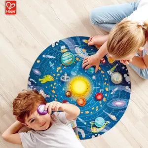 Kleurrijke Kinderen Leren Educatief Houten Diy Kinderen Speelgoed 3D Jigsaw Zonnestelsel Bouw Puzzel
