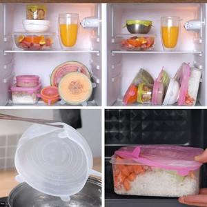 Juego de 6 Tapas de Silicona de Grado Alimenticio para Tazones, Transparentes, Aislantes, Resistentes al Calor, Conductivas del Calor, para Almacenamiento de Alimentos en el Hogar - Product Image 3