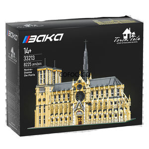 BaKa 33213 Streetview Catedral de <span class=keywords><strong>Notre</strong></span> <span class=keywords><strong>Dame</strong></span> en París, Edificio de 8225 Piezas, Bloques de Construcción, Modelo de Arquitectura, Juguetes, Conjuntos de Edificios Famosos - Product Image 6