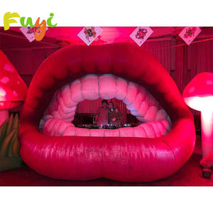Escenario inflable gigante boca labio modelo Opblaasbare Kus Rode <span class=keywords><strong>Lippen</strong></span> Voor escenario concierto fiesta espectáculo Decoración - Product Image 3