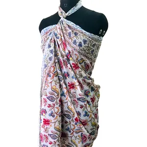 Hint % el bloğu pamuk Sarong plaj Cover Up çiçek baskı mayo Bikini Wrap kapak boyutu 72x42