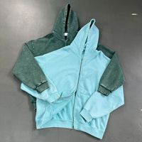 Sweat-shirt à capuche pour homme, coupe ample, 100% coton, double fil, effet vintage délavé, anti-boulochage, tendance, haute qualité, grammage lourd, grandes tailles